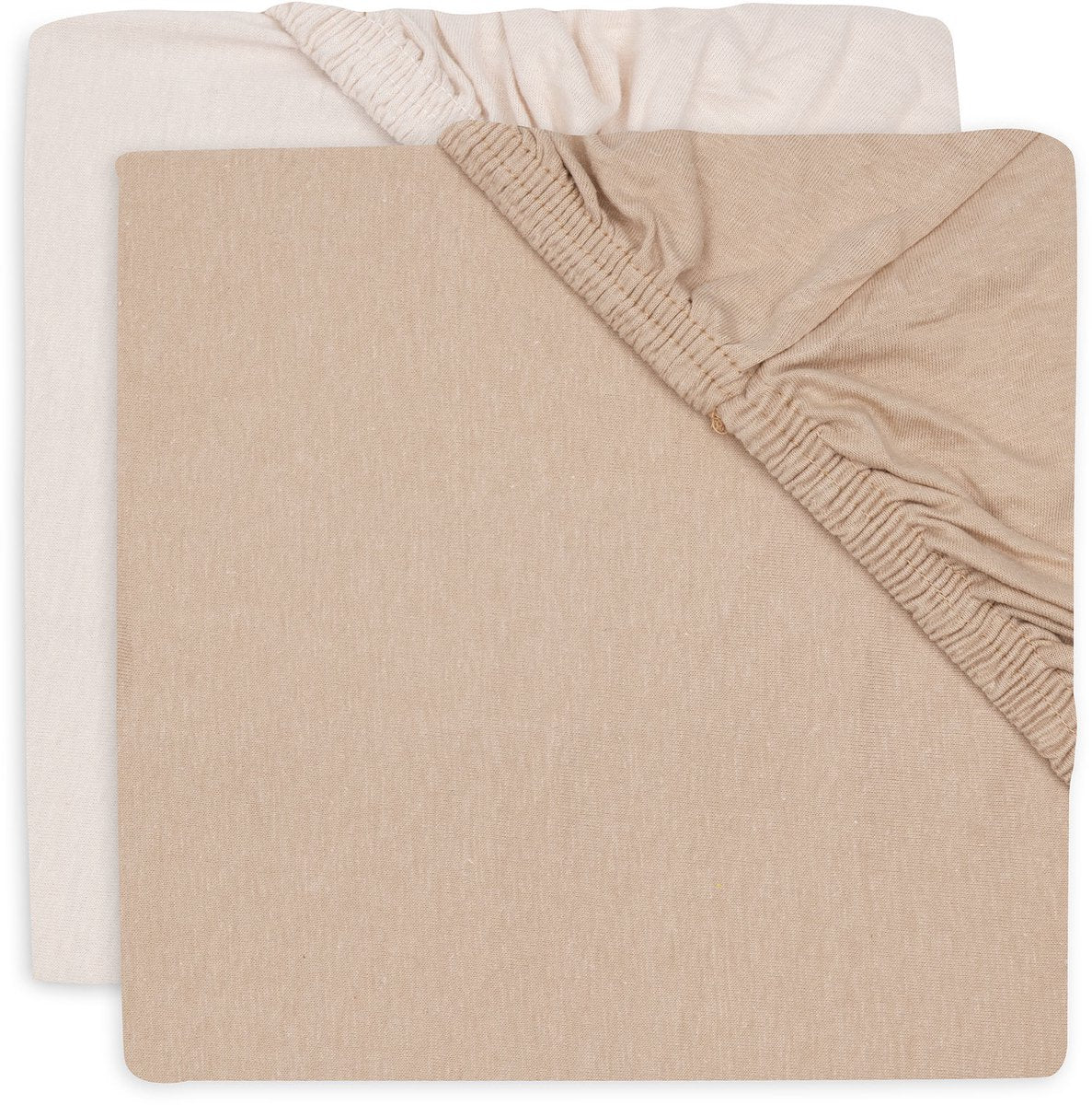 Jollein hoeslaken ledikant - 60x120cm - jersey - blush wild rose - 2 stuks