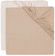 Jollein hoeslaken ledikant - 70 75x140 150cm - jersey - blush wild rose - 2 stuks