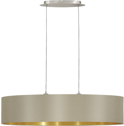 Eglo maserlo - hanglamp - 100 cm - grijs taupe goud