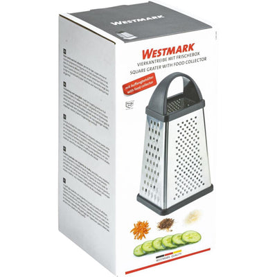 Westmark vierzijdige rasp met opvangbakje, 4 snij- raspvlakken, hoogte: 25 cm, roestvrij staal kunststof, zilver zwart, 11882260