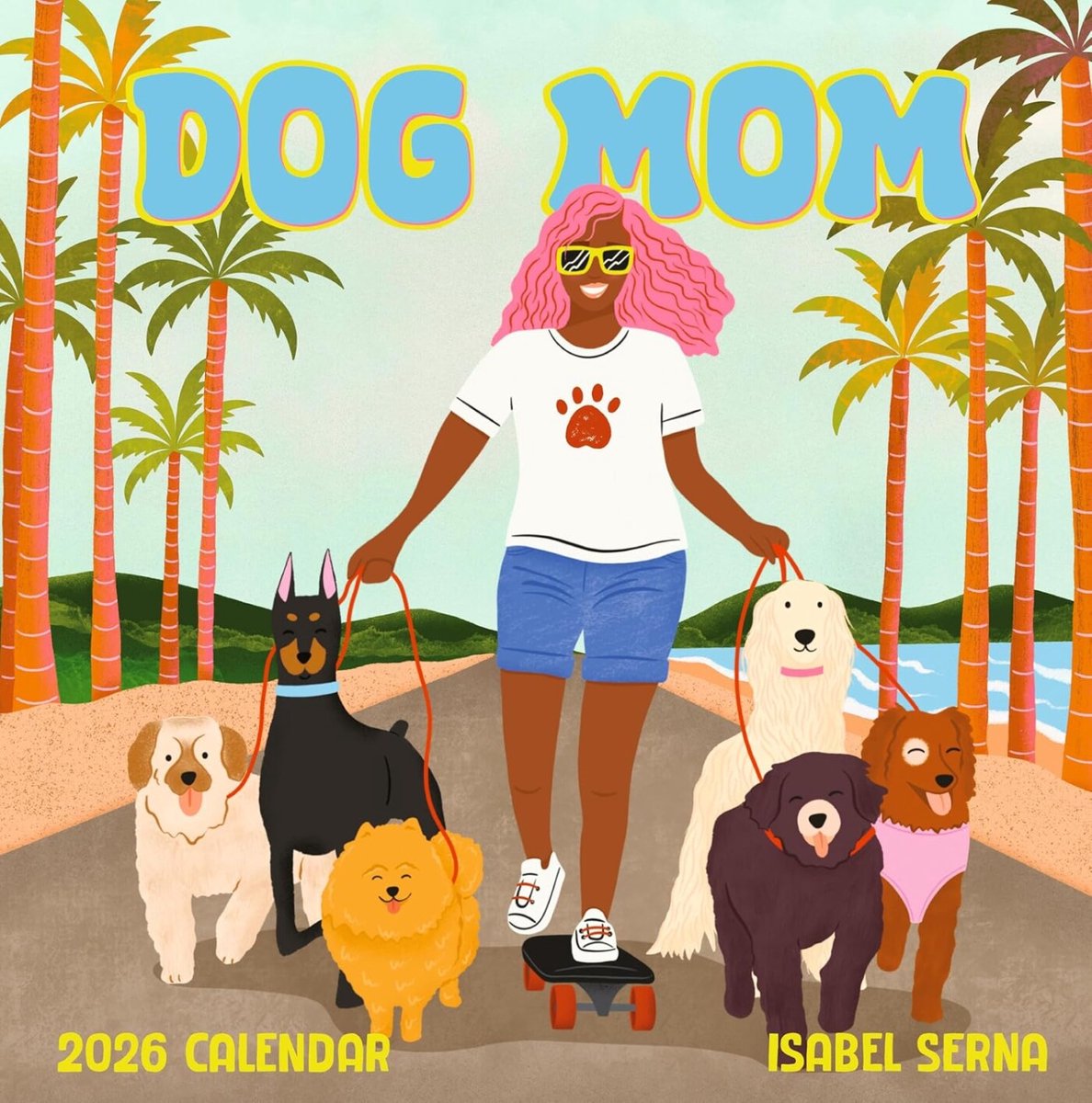 Dog mom wall calendar 2026