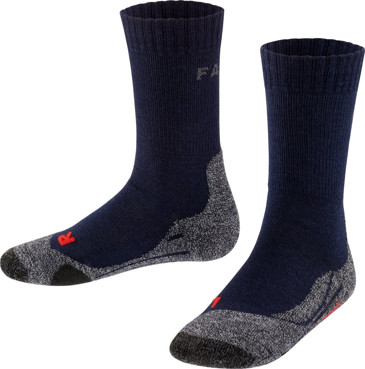 Falke tk2 anti-blaar dik wol functioneel materiaal wandelsokken kinderen blauw - maat 23-26