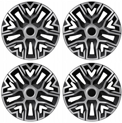 Nrm universele wieldoppen 14'' the best bicolor zilver zwart 4 stuks