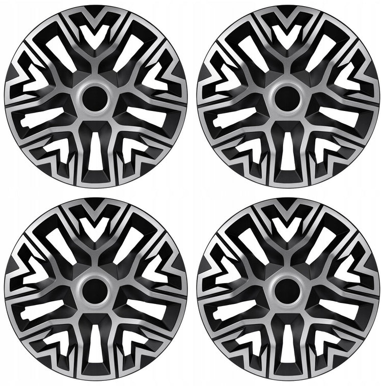 Nrm universele wieldoppen 14'' the best bicolor zilver zwart 4 stuks