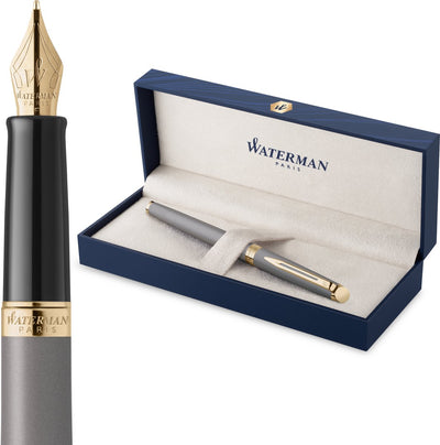 Waterman hémisphère vulpen | de subtiele versie | steengrijs | roestvrijstalen fijne penpunt | met geschenkdoos