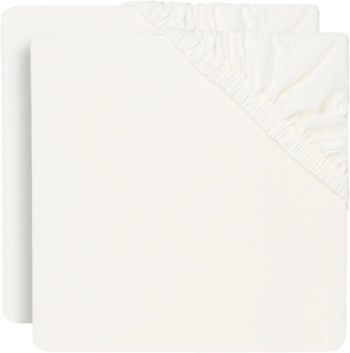 Jollein - baby hoeslaken ledikant jersey (ivory) - katoen - 2 stuks - 60x120cm