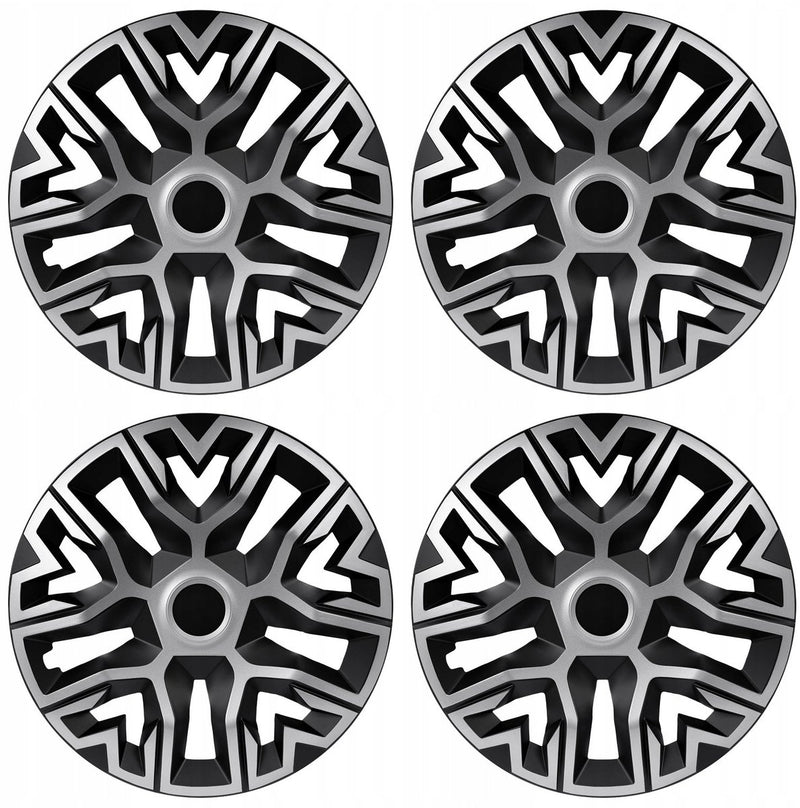 Nrm universele wieldoppen 14'' the best bicolor zilver zwart 4 stuks