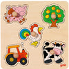 Goki houten noppenpuzzel boerderij