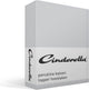 Cinderella weekend - topper hoeslaken (tot 15 cm) - katoen - 200x210 cm - lichtgrijs
