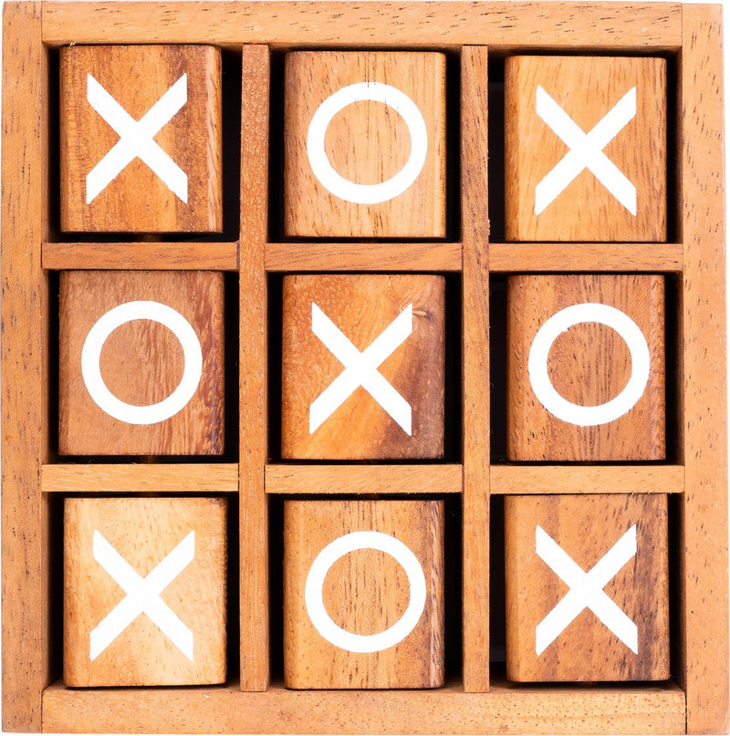 Longfield x.o spin – houten strategiespel – 3 op een rij spel – tic tac toe variant – klassiek denkspel – 2 spelers – engelhart