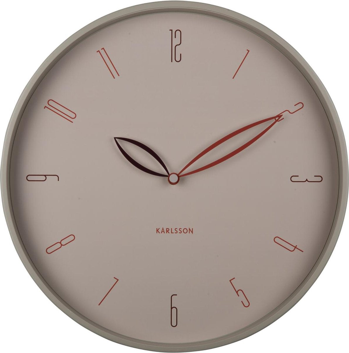 Karlsson wandklok petals - grijs - ø40cm - wandklok scandinavisch