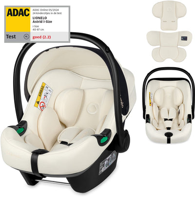 Lionelo astrid i-size autostoel – adac 5-sterren – 40-87 cm – rwf – memory foam – verstelbare hoofdsteun (7 cm) – holmbergs gordels – compatibel met isofix-base kinderwagen – i-size norm – licht veilig