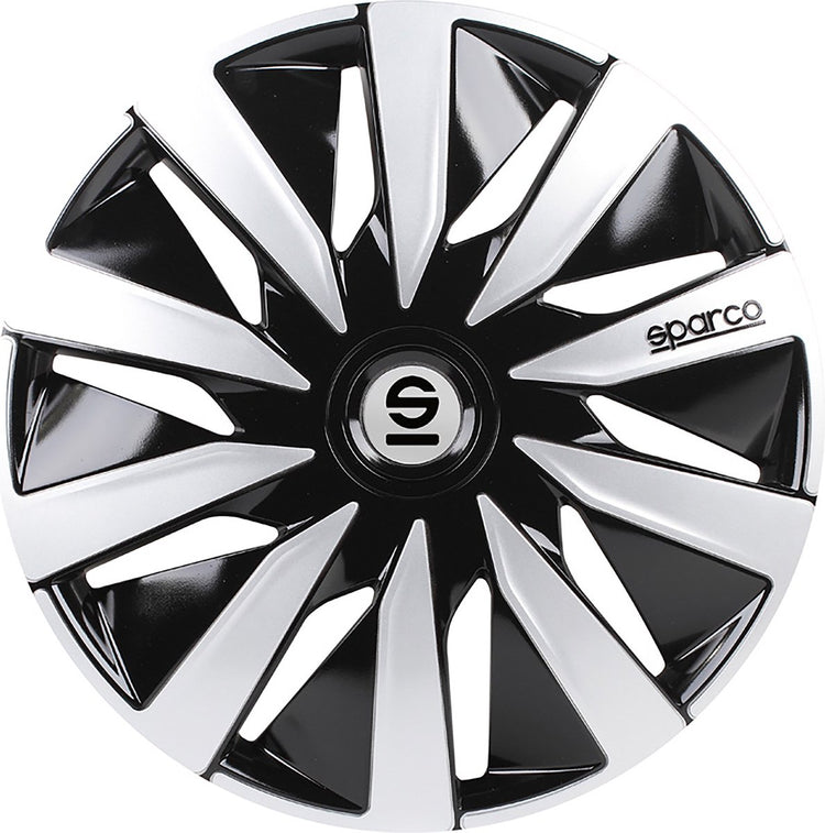 Sparco wieldoppen lazio 13 inch zwart zilver - 4 stuks