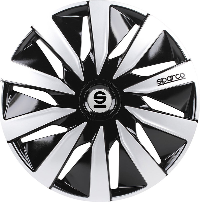 Sparco wieldoppen lazio 13 inch zwart zilver - 4 stuks