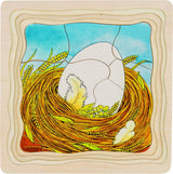 Goki houten lagenpuzzel - kip - afbeelding 1