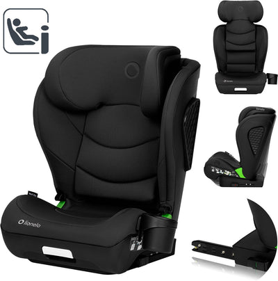 Lionelo neal i-size – autostoel 100-150 cm – isofix of autogordel – verstelbare hoofdsteun (10 standen) – kantelbare rugleuning (4 standen) – side impact protection – bekerhouder – epp eps schuim – afneembare hoes – comfortabel universeel