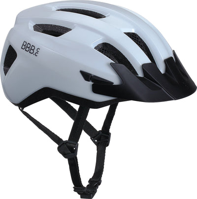 Bbb cycling racefiets helm - large: 58 - 62 cm - wielrennen, mtb stadfiets - wasbare padding - met bevestiging achterlicht - fietshelm dames heren - glanzend wit - condor 2.0 bhe-173 l