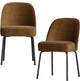 Woood vogue eetkamerstoelen - velvet stof - honinggeel - set van 2