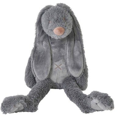 Happy horse konijn richie knuffel 38cm - donkergrijs - baby knuffel