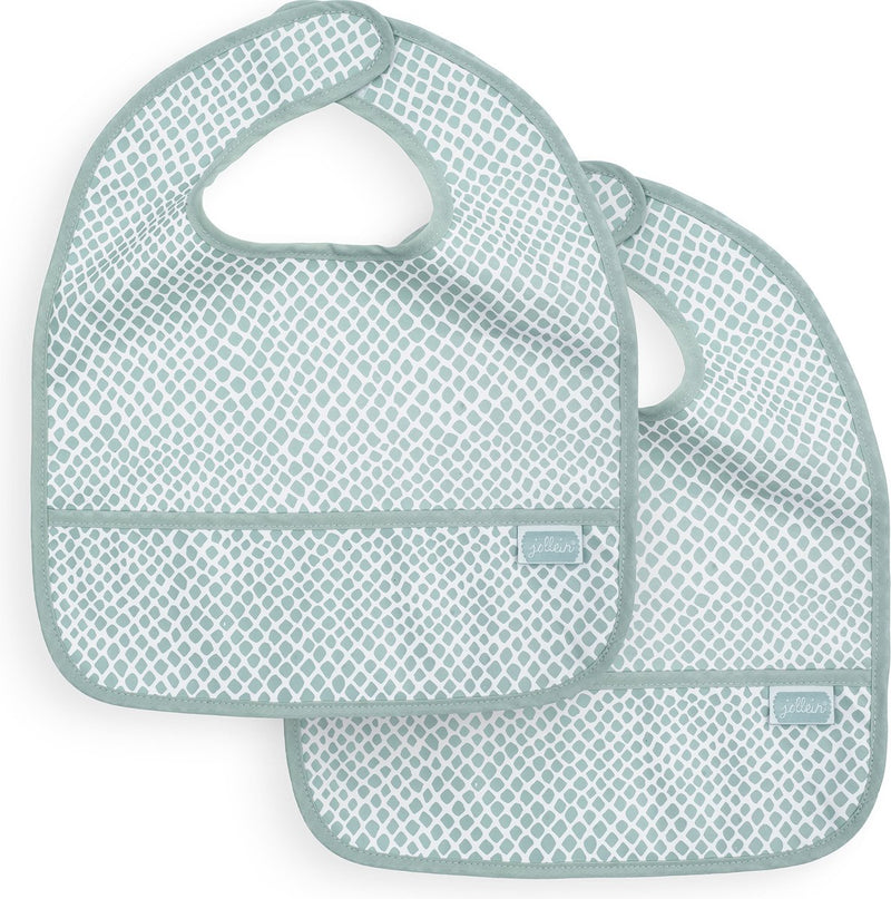Jollein slab waterproof snake - soft green - 2 stuks