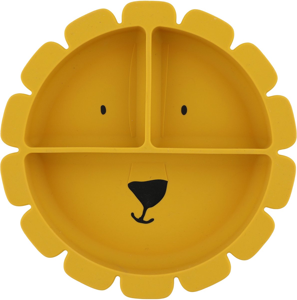 Trixie kinderbord met vakjes - mr. lion - bord met zuignap - voor baby's vanaf 4 maanden - van siliconen - geschikt voor de vaatwasser