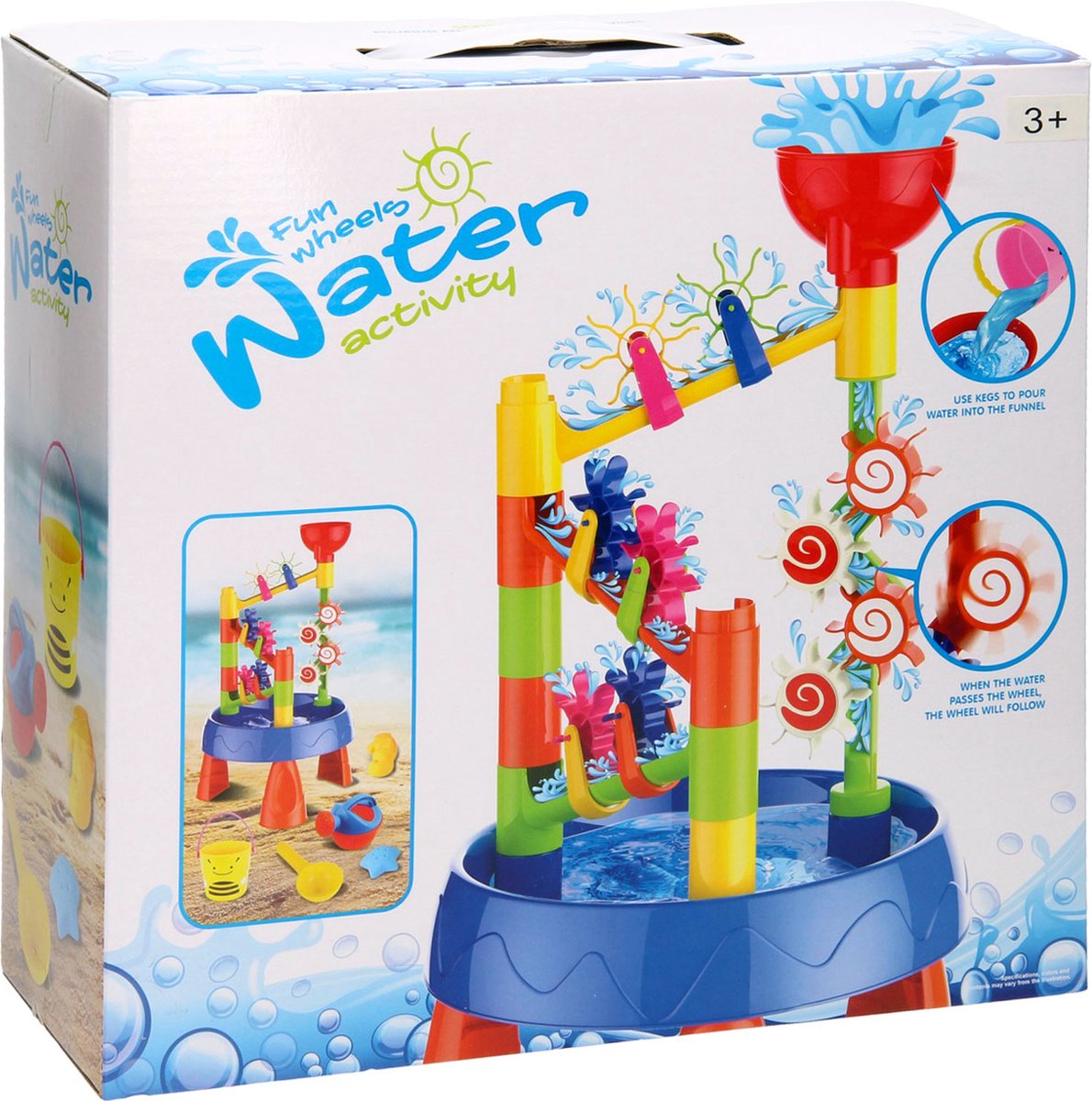 Lobbes speelgoed bv waterspeelbaan met strandset, 23dlg.