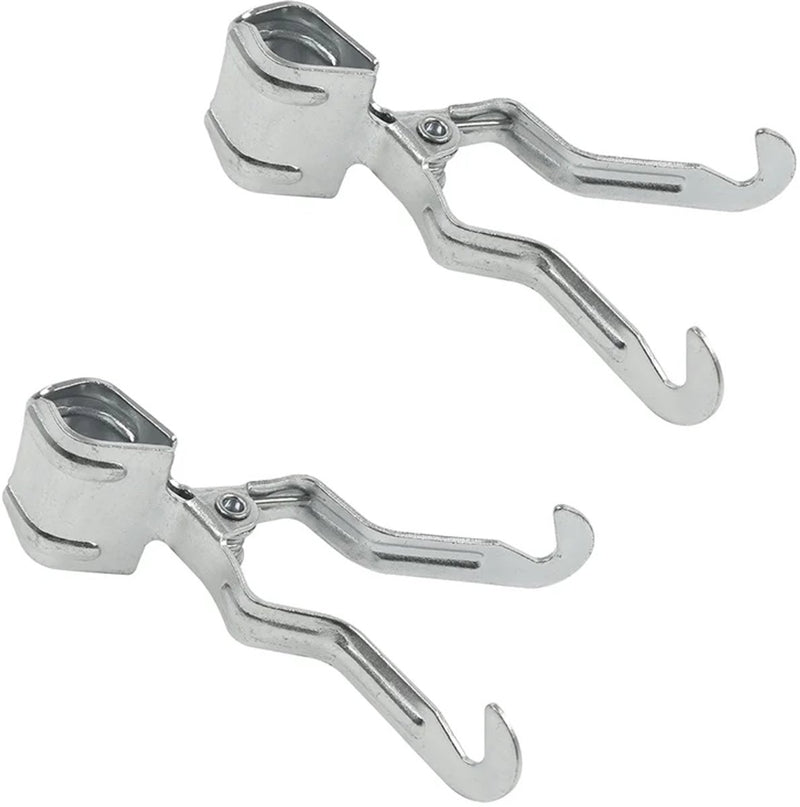 Proplus klemkleerhaak tentstok - ophanghaak - metaal - 2 stuks
