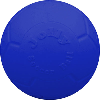 Jolly pets jolly soccer ball - ø20 cm – stevig hondenspeelgoed – apporteerspeelgoed - jollyflex stevig kunststof – drijvend honden speelgoed – blauw
