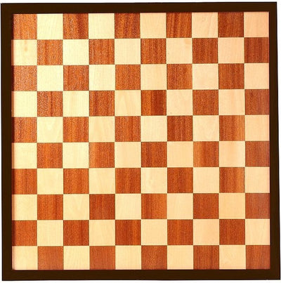 Engelhart schaak- en dambord ingelegd hout 47x47 cm – dubbelzijdig bordspel – schaak- en damspel bord –