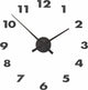 Nextime small hands – wandklok – 48 × 3 cm – aluminium – zwart