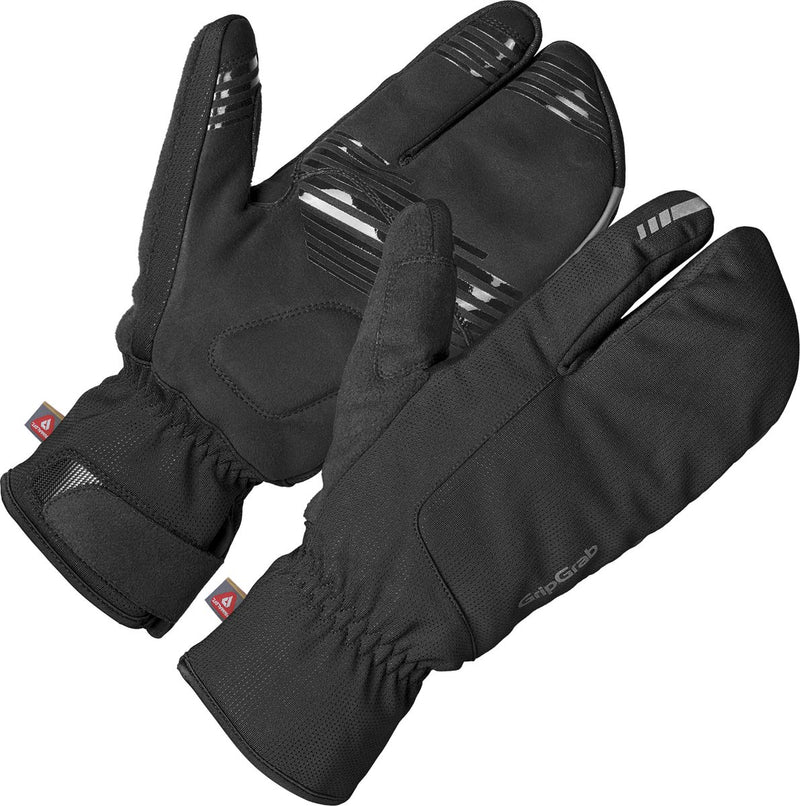 Gripgrab - nordic 2 windproof strenge winter lobster fietshandschoenen - zwart - unisex - maat xs