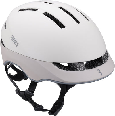 Bbb cycling sidestreet mips urban fietshelm - unisex - e-bike helm met fidlock sluiting - 14 ventilatiegaten - m (55-59cm) - mat warm grijs beige