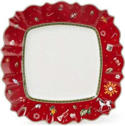 Villeroy boch dinerbord toy's delight - rood - 28 x 28 cm