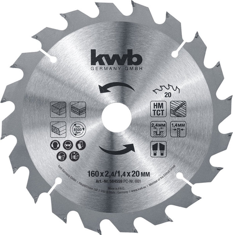 Kwb cirkelzaagblad hm - 130x16mm - 18t