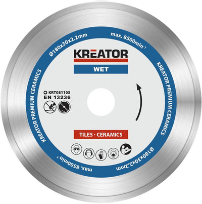 Kreator krt081103 diamantschijven set – ø180mm – universeel