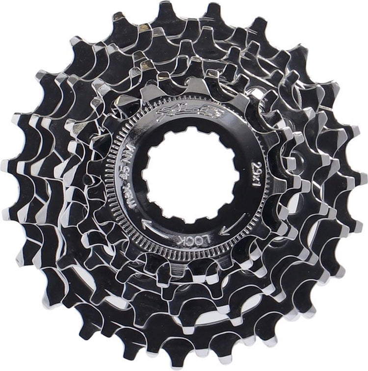 Xlc 8 speed cassette - shimano 16-24t - staal - zwart