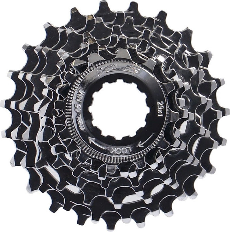 Xlc 8 speed cassette - shimano 16-24t - staal - zwart