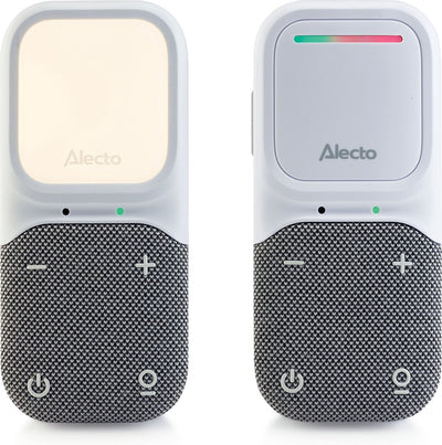 Alecto babyfoon - audio babyfoon - full eco dect - nachtlampje - lange stand-by tijd - dbx135 - wit grijs