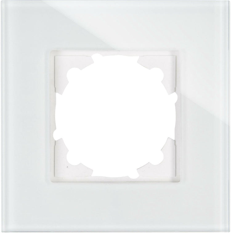 Kopp 405302008 afdekking frame 1-voudig hk 07, athenis wit (glanzend) 1 stuk(s)