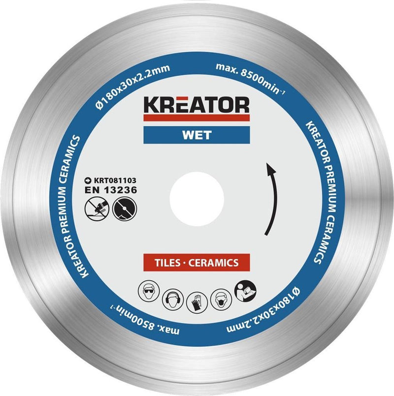 Kreator krt081103 diamantschijven set – ø180mm – universeel