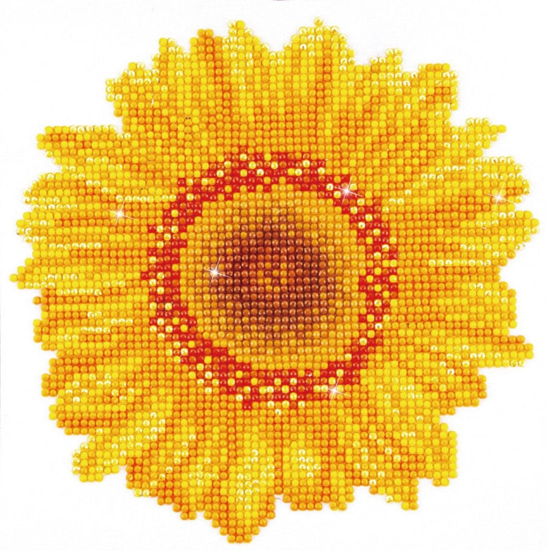 Diamond dotz® diamond dotz zonnebloem - diamond painting - 3.257 dotz - 20x20 cm