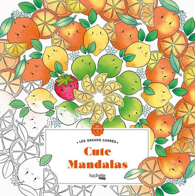 Hachette heroes les grands carrés cute mandalas - - kleurboek voor volwassenen