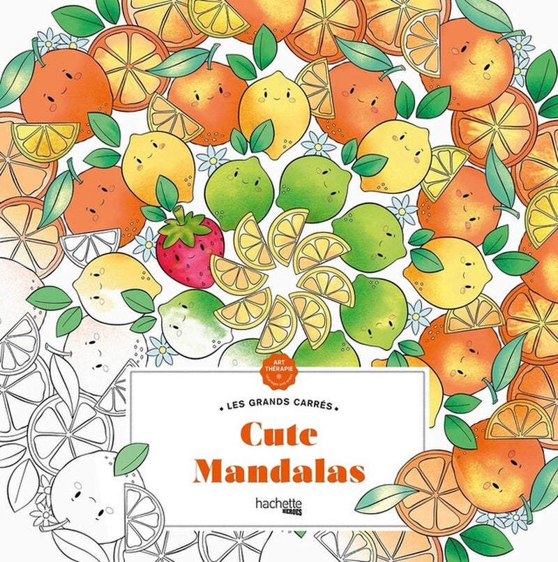 Hachette heroes les grands carrés cute mandalas - - kleurboek voor volwassenen