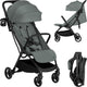 Lionelo agia buggy – lichtgewicht 7,3 kg – compacte inklapbaar – ligstand en grote zitting – wielen met vering – bekerhouder – kinderwagen vanaf 6 maanden tot 22 kg – plooibuggy - reisbuggy - wandelwagen - kinderbuggy