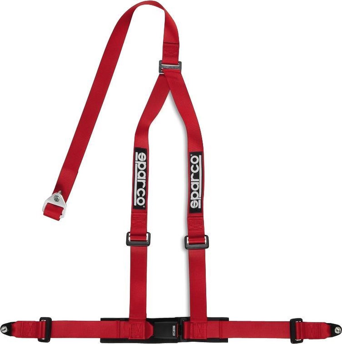 Sparco 3-punts sportgordel - rood - incl. schroefbevestiging (e-keur)