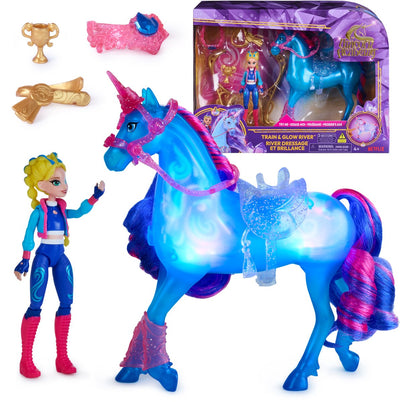 Unicorn academy spin master – 6075347 – poppen-speelset – lichtende eenhoorn – minipop