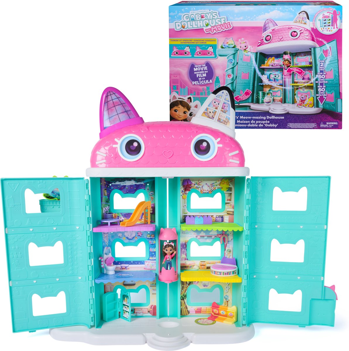 Gabby's poppenhuis gabby’s poppenhuis de film – poppenhuis - + 60cm hoog - vanaf 3 jaar - met speelfiguur accessoires