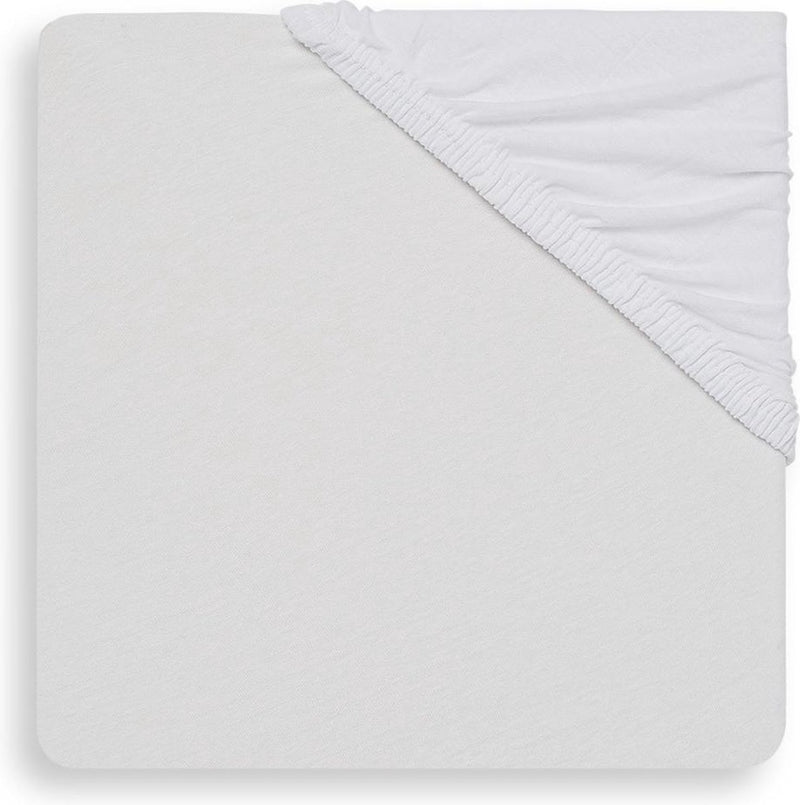Jollein - baby hoeslaken boxmatras jersey (wit) - katoen - hoeslaken baby, hoeslaken box - 75x95cm