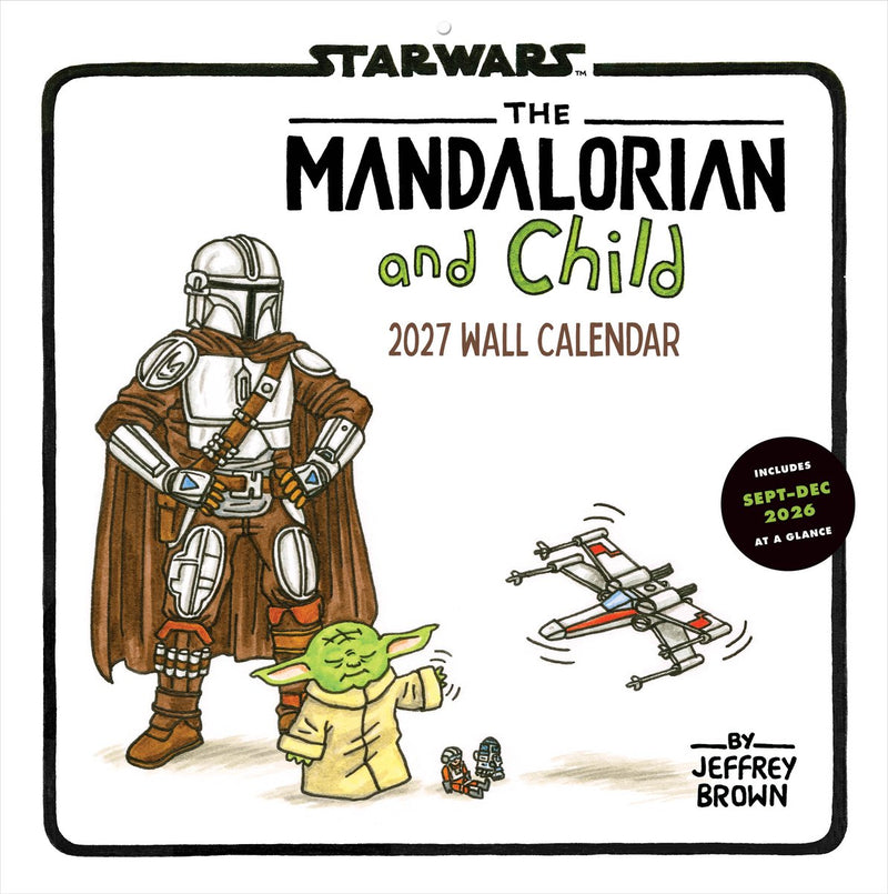 Star wars the mandalorian and child 2027 wall calendar