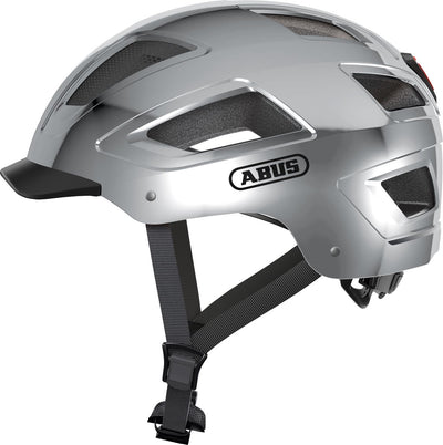 Abus fietshelm hyban 2.0 chrome silver l - 56-61 cm - zilver - geschikt voor gebruik op elektrische fietsen - stadsfietsen - 460 g